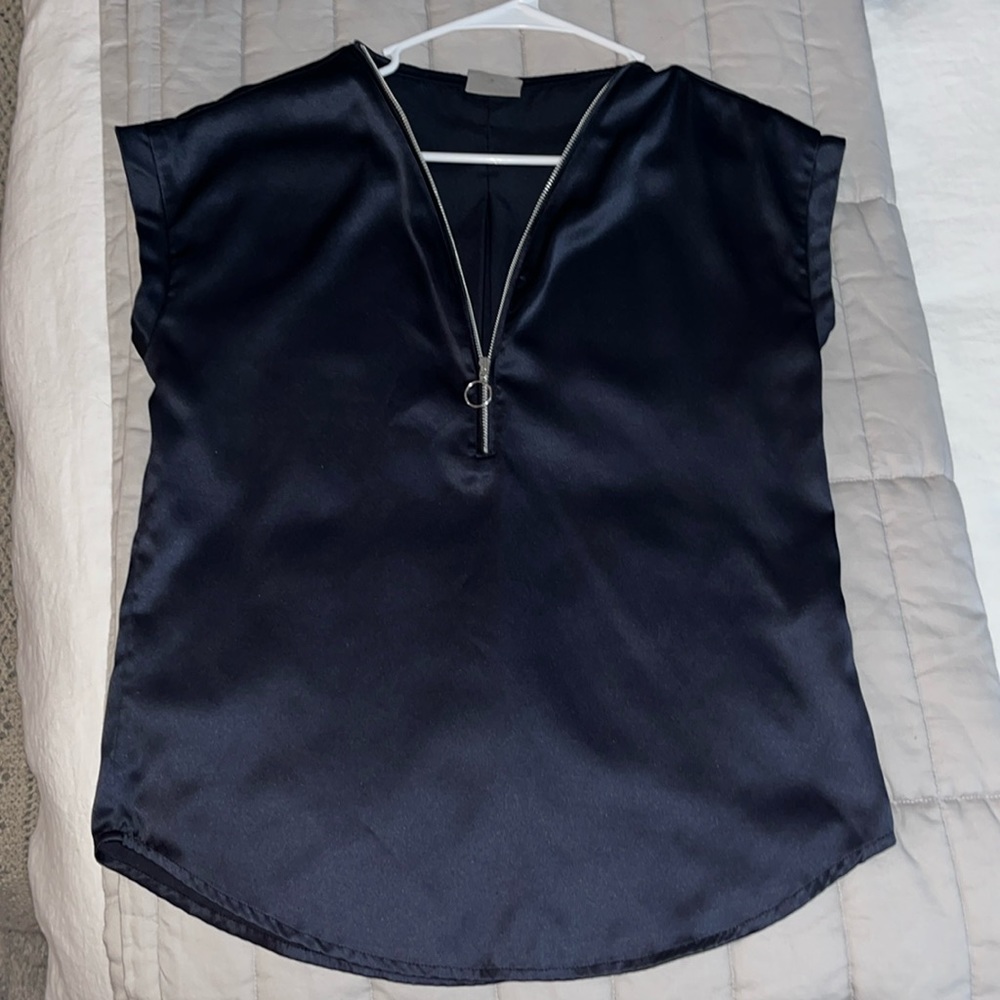 Vero moda navy/black zip up blouse